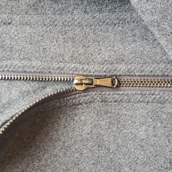 Worthington Gray Wool Blend Asymmetrical Zipper Coat L - Picture 6 of 7